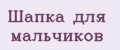 Шапка для мальчиков