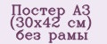 Постер А3 (30х42 см) без рамы