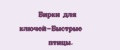 Бирки для ключей-Быстрые птицы.