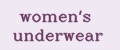 women's underwear