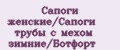 Сапоги женские/Сапоги трубы с мехом зимние/Ботфорт